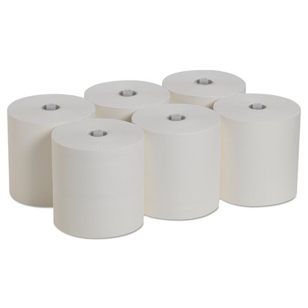 Georgia-Pacific Pacific Blue Ultra Hardwound Paper Towels, 1 Ply, Continuous Roll Sheets, 1,150 ft, White, 6 PK 26490